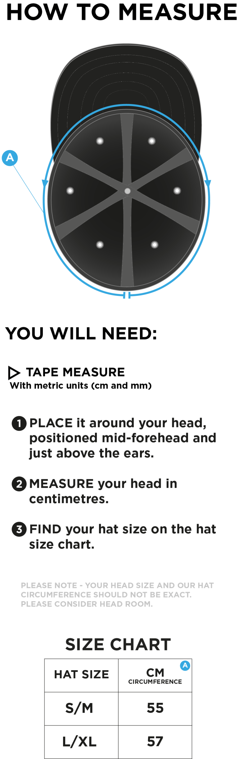 Bigglewade Town CC FUSE FLEXI FIT CAP - Size Guide