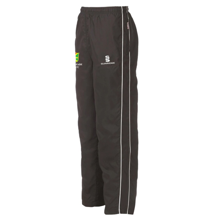 Bigglewade Town CC Classic Tracksuit Pant With Thigh Length Zip Black Mens