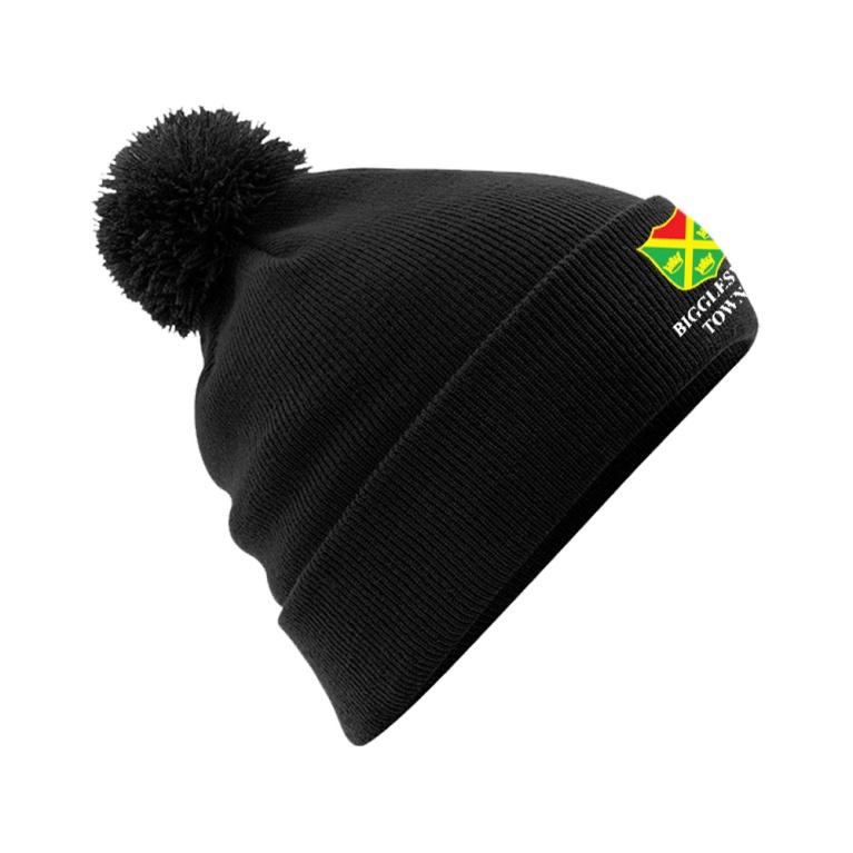 Bigglewade Town CC Original Pom Pom Beanie : Black